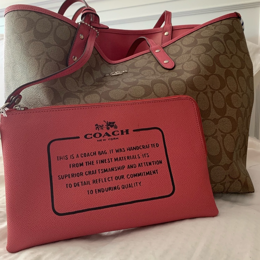Coach reversible tote